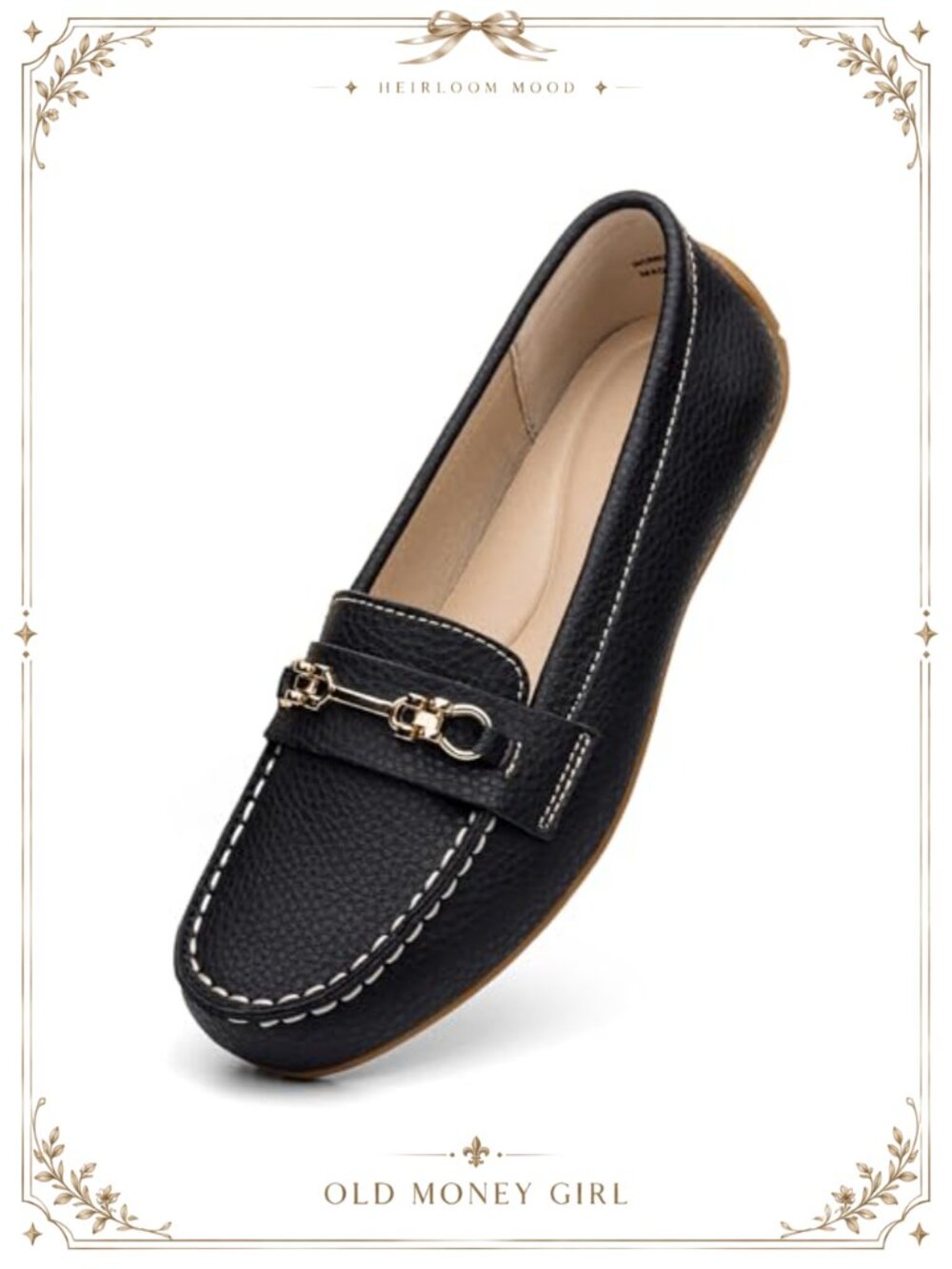 Pebbled Leather Loafers Slip On Comfort Work Flats